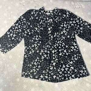 Charter Club Monochrome Butterfly Top